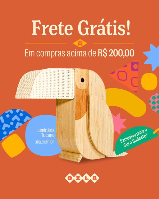 Agora ficou ainda mais fácil levar a magia da OILA para o quarto dos pequenos!
Nas compras acima de R$200, o frete é GRÁTIS para as regiões Sul e Sudeste. 

É a chance perfeita para encher o cantinho das crianças com histórias, cores e imaginação – sem se preocupar com o frete. 💛
Corre aproveitar e escolha suas peças favoritas: porque cada detalhe conta um conto!

(Link na bio)