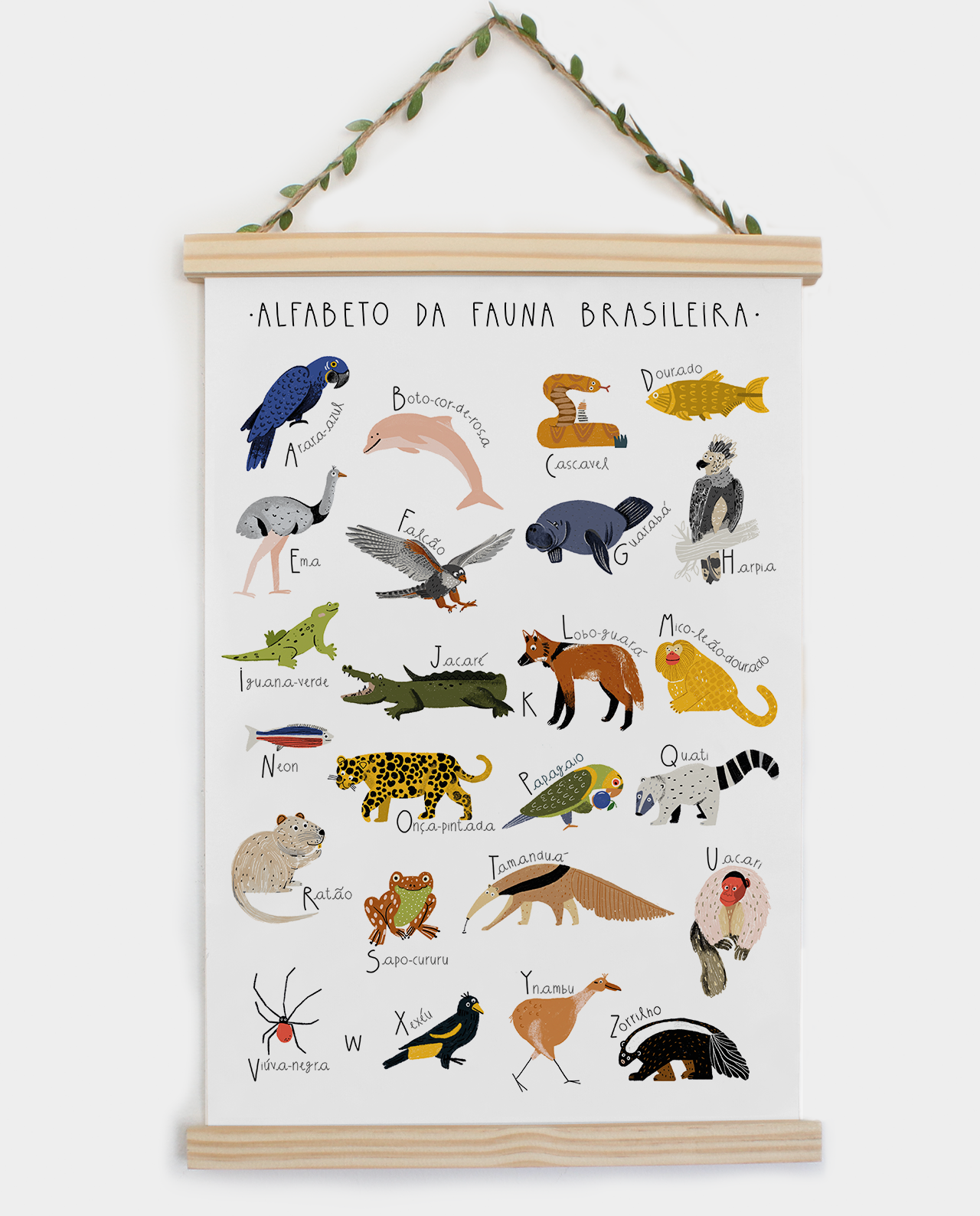 Flâmula Alfabeto da fauna brasileira